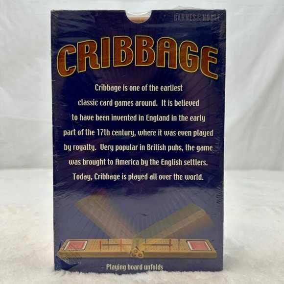 Wooden Folding Cribbage Board Card Game Barns & Noble New Sealed - Picture 2 of 6